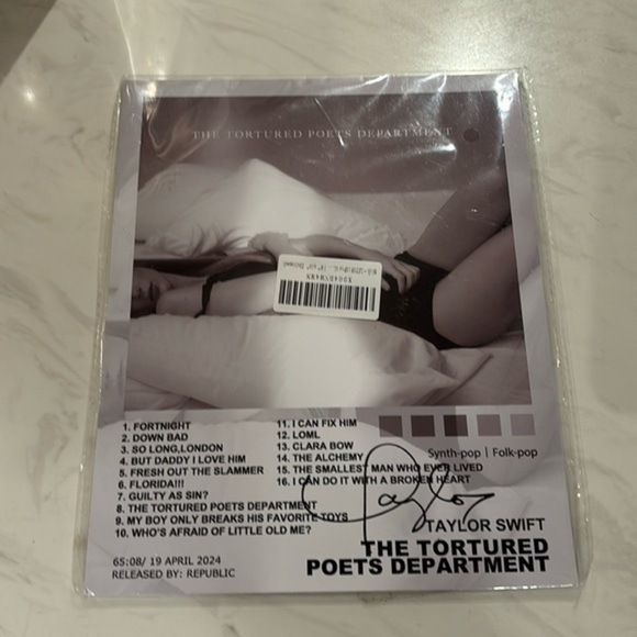 NWT Taylor Swift The Tortured Poets Department Album Art Set 8x10 - Picture 1 of 3